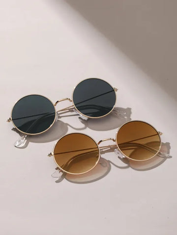 Round Frame Steampunk Sunglasses Polarized (assumption Unisex UV Protection Round Sunglasses Street-style Classic Retro Sunglasses for Outdoor Driving Streetwear Sun Glasses Men & Women